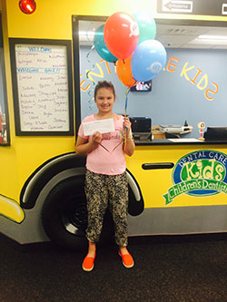 Pediatric dentist Dr. Greenleaf's Monthly Winner